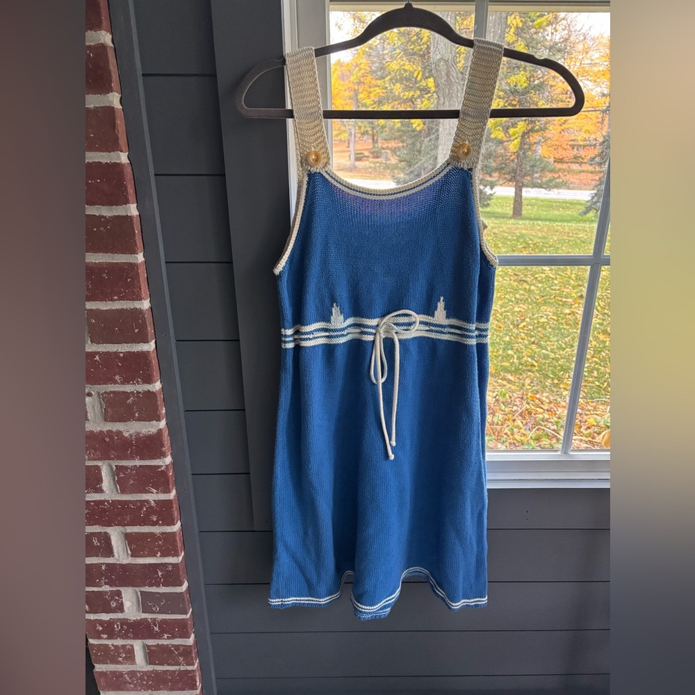 See by Chloe - blue knit dress - boho - vintage - y2k